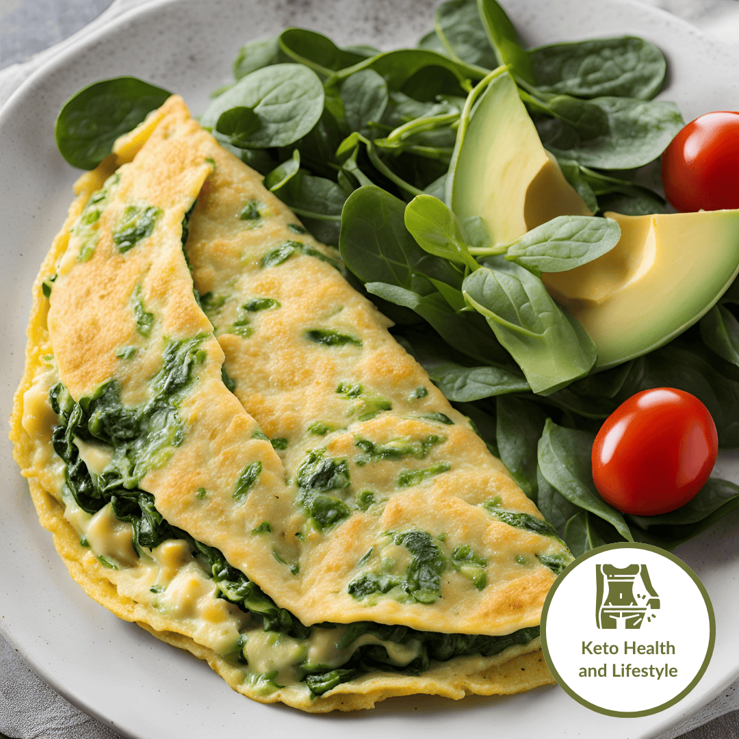 keto omlette spinach cheese and avocado keto health and lifestyle