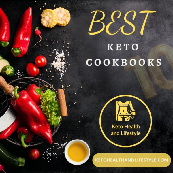 Best keto cookbooks with healthy ingredients scattered around Keto Health and Lifestyle