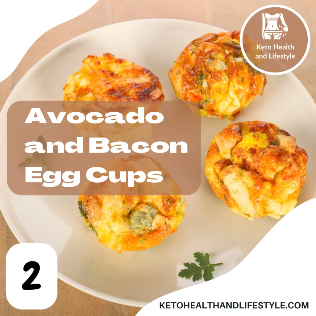 Keto Health and Lifestyle: Keto-friendly breakfast bites with avocado and bacon.