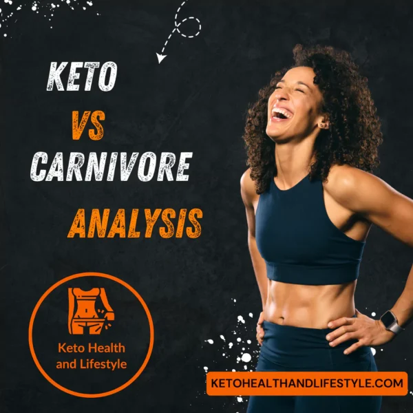 Enthusiastic athlete embraces health with the Keto vs Carnivore Analysis slogan. Keto Health and Lifestyle