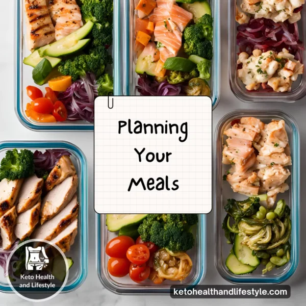 Keto meal planning with a variety of vegetables and proteins. Keto Health and lifestyle